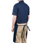 Chef Revival Navy Blue Poly-Cotton Customizable Bib Apron with 1 Pocket - 34