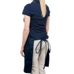 Chef Revival Navy Blue Poly-Cotton Customizable Bib Apron with 1 Pocket - 34