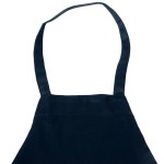 Chef Revival Navy Blue Poly-Cotton Customizable Bib Apron with 1 Pocket - 34