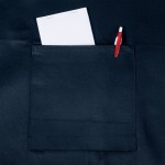 Chef Revival Navy Blue Poly-Cotton Customizable Bib Apron with 1 Pocket - 34