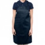 Chef Revival Navy Blue Poly-Cotton Customizable Bib Apron with 1 Pocket - 34