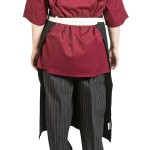 Uncommon Chef 3119 Black Customizable 100% Cotton Canvas Marvel Bistro Apron with Natural Webbing and 1 Pocket - 33