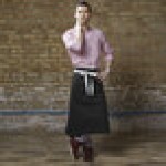 Uncommon Chef 3119 Black Customizable 100% Cotton Canvas Marvel Bistro Apron with Natural Webbing and 1 Pocket - 33