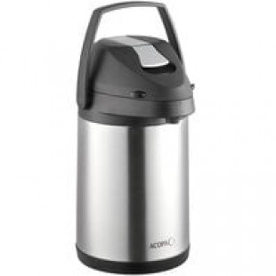 Acopa 2.5 Liter Stainless Steel Lined Airpot with Metal Lever Acopa 2.5 Liter Stainless Steel Lined Airpot with Metal Lever