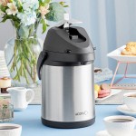 Acopa 2.5 Liter Stainless Steel Lined Airpot with Metal Lever
