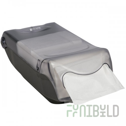 San Jamar H5004CL Mini Interfold Venue Countertop Napkin Dispenser - Clear