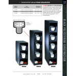 Dispense-Rite Black Polystyrene 4-Section Vertical Countertop Lid and Straw Organizer TLO-4BT