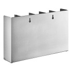 ServSense Adjustable 5-Section Stainless Steel Wall-Mount / Countertop 1.5 - 5.5 oz. Portion Cup / Lid Organizer