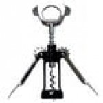 Franmara Ultimo Chrome-Plated Customizable Wing Corkscrew with Black Enameled Body 2056-01