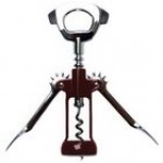 Franmara Ultimo Chrome-Plated Customizable Wing Corkscrew with Black Enameled Body 2056-01