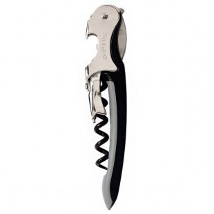 Franmara 3165-01 Murano Waiter's Corkscrew with Black Handle