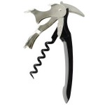 Franmara 3165-01 Murano Waiter's Corkscrew with Black Handle