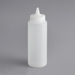 Vollrath 5132-13 Traex® 32 oz. Clear Single Tip Closeable Wide Mouth Squeeze Bottle
