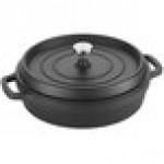 Spring USA Ironlite 2.7 Qt. Black Non-Stick Round Casserole Dish with Cover 8656-8/28 Spring USA Ironlite 2.7 Qt. Black Non-Stick Round Casserole Dish with Cover 8656-8/28