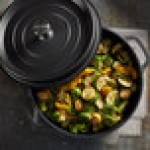 Spring USA Ironlite 2.7 Qt. Black Non-Stick Round Casserole Dish with Cover 8656-8/28 Spring USA Ironlite 2.7 Qt. Black Non-Stick Round Casserole Dish with Cover 8656-8/28