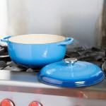 Lodge EC6D33 6 Qt. Caribbean Blue Enameled Cast Iron Dutch Oven