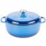 Lodge EC6D33 6 Qt. Caribbean Blue Enameled Cast Iron Dutch Oven