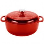 Lodge EC6D33 6 Qt. Caribbean Blue Enameled Cast Iron Dutch Oven