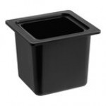San Jamar CI7001BK Chill-It 1/6 Size Black ABS Plastic Food Pan - 6