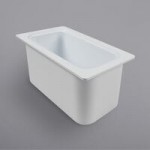 San Jamar CI7001BK Chill-It 1/6 Size Black ABS Plastic Food Pan - 6