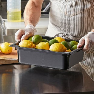 Vigor 1/2 Size Black Polycarbonate Food Pan - 4
