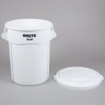 Rubbermaid® BRUTE 55 Gallon / 880 Cup White Round Ingredient Storage Bin with Lid Rubbermaid® BRUTE 55 Gallon / 880 Cup White Round Ingredient Storage Bin with Lid