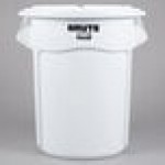 Rubbermaid® BRUTE 55 Gallon / 880 Cup White Round Ingredient Storage Bin with Lid Rubbermaid® BRUTE 55 Gallon / 880 Cup White Round Ingredient Storage Bin with Lid