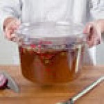 Choice 12, 18, and 22 Qt. Clear Round Polycarbonate Food Storage Container Lid Choice 12, 18, and 22 Qt. Clear Round Polycarbonate Food Storage Container Lid