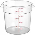 Choice 12, 18, and 22 Qt. Clear Round Polycarbonate Food Storage Container Lid Choice 12, 18, and 22 Qt. Clear Round Polycarbonate Food Storage Container Lid
