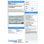 Continental Refrigerator SWF48N-FB-D 48 Continental Refrigerator SWF48N-FB-D 48