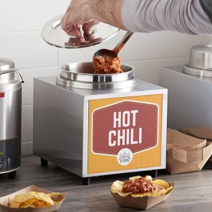 Carnival King RWLL35 3.5 Qt. Warmer with Inset Pot, Lid, and Ladle