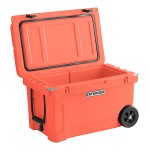 CaterGator CG45CLW Coral 45 Qt. Mobile Rotomolded Outdoor Cooler / Ice Chest
