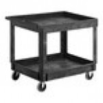 Rubbermaid® FG9T6700BLA Medium Lipped Two Shelf Utility Cart - 40