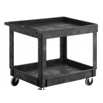 Rubbermaid® FG9T6700BLA Medium Lipped Two Shelf Utility Cart - 40