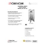 Cres Cor 207-UA-13A 12 Pan End Load Universal Utility Rack - Assembled