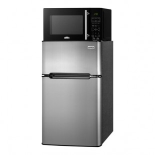 Summit Appliance MRF34BSSA 3.2 Cu. Ft. Compact Two Door Built-In Refrigerator with Microwave - 115V Summit Appliance MRF34BSSA 3.2 Cu. Ft. Compact Two Door Built-In Refrigerator with Microwave - 115V