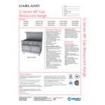 Garland G48-4G24SS Liquid Propane 4 Burner 48 Garland G48-4G24SS Liquid Propane 4 Burner 48