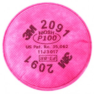 3M 2091 Magenta P100 Particulate Filter - 2/Pack 3M 2091 Magenta P100 Particulate Filter - 2/Pack