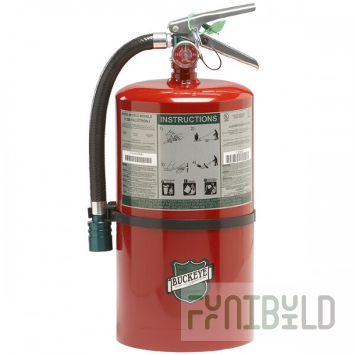 Buckeye 11 lb. Halotron Fire Extinguisher 71100 - UL Rated 1A-10B:C - Rechargeable Untagged