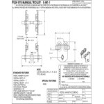 Vestil Orange Steel Low Profile Manual Push Trolley E-MT-1 - 1000 lb. Capacity Vestil Orange Steel Low Profile Manual Push Trolley E-MT-1 - 1000 lb. Capacity