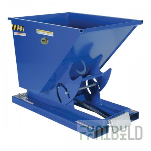 Vestil 0.50 Cubic Yard Medium-Duty Self-Dumping Steel Forklift Hopper D-50-MD - 4,000 lb. Capacity