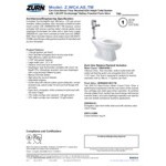 Zurn Elkay One Z.WC4.AS.TM Sensor Toilet System with ADA Height Floor Mounted Toilet and Top Mount Flush Valve - 1.28 GPF