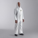 Cordova White Defender II Microporous Heavy Weight Coveralls with Elastic Wrists and Hood - XL - 25/Case Cordova White Defender II Microporous Heavy Weight Coveralls with Elastic Wrists and Hood - XL - 25/Case