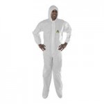 Cordova White Defender II Microporous Heavy Weight Coveralls with Elastic Wrists and Hood - XL - 25/Case Cordova White Defender II Microporous Heavy Weight Coveralls with Elastic Wrists and Hood - XL - 25/Case