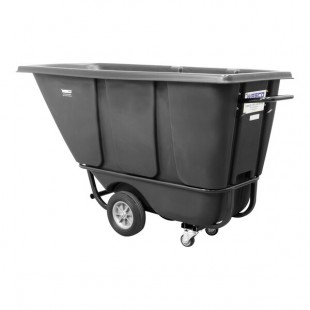 Wesco Industrial Products 272576 0.5 Cu. Yd. Black Polyethylene Standard-Duty Tilt Truck Wesco Industrial Products 272576 0.5 Cu. Yd. Black Polyethylene Standard-Duty Tilt Truck