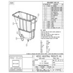 Wesco Industrial Products 272576 0.5 Cu. Yd. Black Polyethylene Standard-Duty Tilt Truck