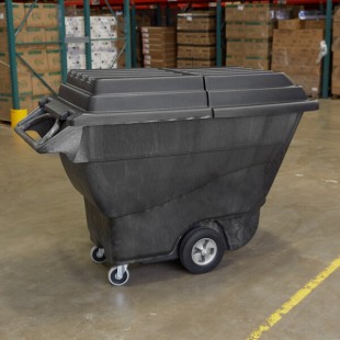 Rubbermaid® 1 Cubic Yard Black Tilt Truck / Trash Cart with Hinged Dome Lid (2100 lb.) Rubbermaid® 1 Cubic Yard Black Tilt Truck / Trash Cart with Hinged Dome Lid (2100 lb.)
