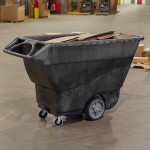 Rubbermaid® 1 Cubic Yard Black Tilt Truck / Trash Cart with Hinged Dome Lid (2100 lb.) Rubbermaid® 1 Cubic Yard Black Tilt Truck / Trash Cart with Hinged Dome Lid (2100 lb.)