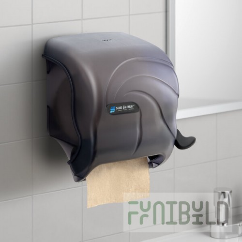 San Jamar T990TBK Element Oceans Lever Roll Towel Dispenser - Black Pearl