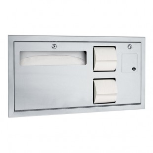 American Specialties, Inc. Traditional 10-0487-R Recessed ADA Toilet Seat Cover / Toilet Tissue Dispenser American Specialties, Inc. Traditional 10-0487-R Recessed ADA Toilet Seat Cover / Toilet Tissue Dispenser
